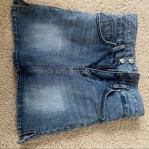 NWT -5KG JEANS [JOEY] 2-BUTTON SIDE SLIT INNER-SHORTS SKIRT